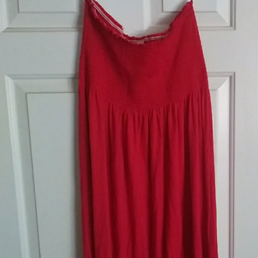 Long strapless dress